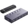 imageUGREEN HDMI Switch 5 in 1 Out 4K60Hz HDMI Splitter with Remote 5 Port Switcher Selector Box Support 3D CEC HDR HDCP22 Compatible with PS543 Xbox Nintendo Switch Roku TV Fire Stick BlackGrey