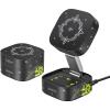 imageUGREEN MagFlow Qi2 Magnetic Foldable Charging Station 2in1 Fast Wireless Charger Compatible with iPhone 1717 Air17 Pro17 Pro Max 16 15 14 13 12 Airpods3 2 Pro No AC Adapter Dark GreyKinich