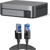 imageUGREEN NASync DXP480T Plus 4 Bay AllFlash SSD NAS Diskless Bundle with Cat 8 Ethernet Cable 6FT High Speed Braided 40Gbps 2000Mhz Network Cord