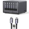 imageUGREEN NASync DXP6800 Plus 6Bay Desktop NAS Support Storage Capacity Up to 196TB Bundle with 66FT 8K HDMI Cable Certified