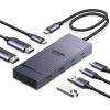 imageUGREEN Revodok Pro 7 in 1 Docking Station Dual Monitor USB C Hub Dual 4K60Hz HDMI Display 10Gbps USBAC Data Ports 100W PD Aluminum Laptop Docking Station for HP Thinkpad Dell and More