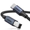 imageUGREEN USB B to USB C Printer Cable 3 FT Nylon USB B to USBC Cable for MacBook ProAir MIDI Cable Compatible with MIDI KeyboardDJ ControllerDACYamaha Casio Digital Piano for iPadBlack