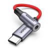 imageUGREEN USB C to 35mm Audio Adapter Type C to Headphone Aux Jack Dongle 24bit96kHz HiFi DAC Cable Cord Compatible with iPhone 17 16 Pro Max16 Plus iPad Galaxy S25 S24 Ultra Pixel 10 GreyRed