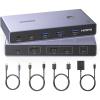 imageUGREEN USBCHDMI KVM Switch 1 Monitor 2 Computers with 4 USB 30 Ports 4K60Hz Aluminum for 1 Laptop ampamp 1 Desktop Share One Monitor Keyboard Mouse Printer with 1 HDMI Cable2 TypeC Cables