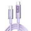 imageUGREEN Uno USB C to USB C Cable 100W Fast Charging Cable Type C Charging Cord with LED Display for iPhone 1717 Plus17 Pro17 Pro Max16 MacBook ProAir iPad ProAir Galaxy S25 Ultra 66FT BlackPurple