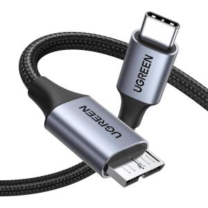 imageUGREEN 10 Gbps Micro B to USB C Hard Drive Cables 15FT USB C to Micro B External Hard Drive Cable Compatible with MacBook ProAir iPadTablet iPhone Samsung Galaxy S24 WD Seagate etc66 FT