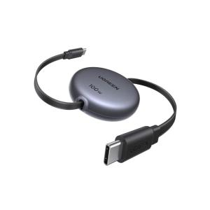 imageUGREEN 100W Retractable USB C Cable Type C Cord USB C Charger Cable for iPhone 171614 MacBook ProAir Galaxy S25S25S24 iPad ProAir Pixel 98 Switch AirPods Black 33FT