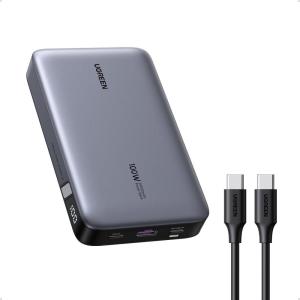 imageUGREEN 20000mAh 100W Power Bank Nexode Portable Charger USB C 3Port PD Fast Charging Battery Pack Digital Display for iPhone 1716 MacBook iPad Galaxy S24 Ultra Steam Deck Dell XPS and More
