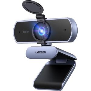 imageUGREEN 2K Webcam for PC Ultra HD 1080P Computer Webcam with Microphone PC Camera with Privacy Cover USB Web Camera for Streaming Conference Video Calling Zoom Skype Teams FaceTime GreyGrey