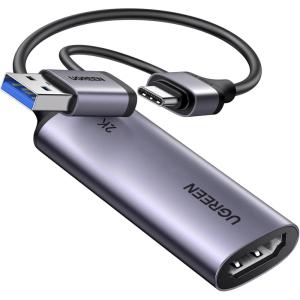 imageUGREEN 2K30Hz Video Capture Card 4K Input HDMI to USB 30 A and USB C Capture 1080P 60FPS with Low Latency Capture Card for Streaming Game Recording Compatible with Switch 2XboxPS4PS5PCCamera