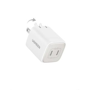 imageUGREEN 45W USB C Charger for iPhone 17 Nexode 2 Port GaN Foldable PPS Wall Charger Block Support Samsung Super Fast Charging 20 for Galaxy S25S24 iPhone 171615 iPad MacBook Steam Deck BlackWhite