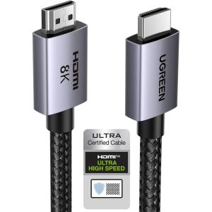 imageUGREEN 8K HDMI 21 Cable 48Gbps 66FT Certified Ultra High Speed HDMI Cord Aluminum 4K240Hz 120Hz 10K 8K60Hz HDCP 22ampamp23 eARC HDR 10 Dolby Compatible with PS5BlurayRoku TVSwitch 2Mac mini10FT