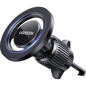imageUGREEN Car Phone Mount for Magsafe Air Vent Car Mount Magnetic Phone Holder Compatible with iPhone 17 16 15 14 13 12 Pro Max Strongest Magnet BlackBlack