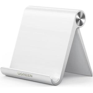 imageUGREEN Cell Phone Stand Holder for Desk Adjustable Compatible with iPhone 13 12 Pro Max 11 SE XS XR 8 Plus 6 7 Galaxy Note20 S20 S10 S9 S8 Foldable BlackWhite