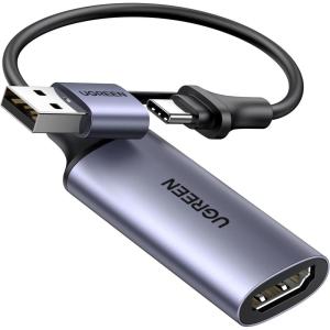 imageUGREEN Full HD 1080P Capture Card 4K HDMI to USB 20 HDMI Video Capture Card USBAUSBC Audio Recording for Gaming Streaming Teaching Compatible with Switch 2XboxPS4PS5Camera