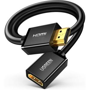 imageUGREEN HDMI Extension Cable 4K HDMI Extender 15FT Male to Female Adapter Cord Compatible with Roku TV Stick PS5 PS4 Xbox Laptop PC Nintendo Switch 2 Blu Ray Player Google Chromecast Wii U HDTV6FT