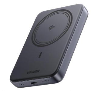 imageUGREEN Magnetic Power Bank Qi2 Certified 15W Fast Charging Wireless Battery Pack Slim 10000mAh Magsafe Portable Charger with 20W USBC for iPhone 171615141312 Series Black