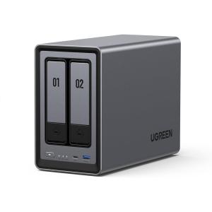 imageUGREEN NASync DXP2800 2Bay Desktop NAS Intel N100 Quadcore CPU 8GB DDR5 RAM 25GbE 2X M2 NVMe Slots 4K HDMI Network Attached Storage DisklessDXP2800 2Bay