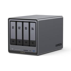 imageUGREEN NASync DXP4800 Plus 4Bay Desktop NAS Intel Pentium Gold 8505 5Core CPU 8GB DDR5 RAM 128GB SSD 1x 10GbE 1x 25GbE 2x M2 NVMe Slots 4K HDMI Network Attached Storage Diskless