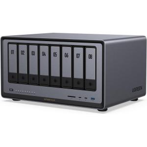 imageUGREEN NASync DXP8800 Plus 8Bay Desktop NAS Intel i5 1235u 10Core CPU 8GB DDR5 RAM 128G SSD 2X 10GbE 2X M2 NVMe Slots 8K HDMI 2X TBT4 Network Attached Storage Diskless