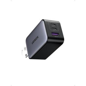 imageUGREEN Nexode 65W GaN USB C Wall Charger 3Port Compact Foldable Fast Charger Power Adapter for iPhone 171615 Series Galaxy S25S24 Pixel 109 MacBook ProAir Dell XPS iPad Pro BlackBlack