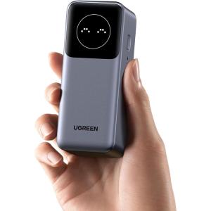 imageUGREEN Nexode Power Bank 12000mAh 100W PD PPS Fast Charging Portable Charger Battery Pack with 1USBC 1USBA and Smart Display for MacBook AiripadiPhone 16Galaxy S24Steam DeckGoogle etc