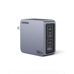 imageUGREEN Nexode Pro 160W GaN USB C Laptop Charger 4Port PD 31 PPS Fast Charger for MacBook Pro Pixelbook Dell XPS iPad Pro iPhone 171615 Series Galaxy S25S24 Pixel 109 Steam Deck