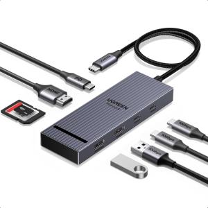 imageUGREEN Revodok Pro USB C Hub for Laptop 8 in 1 MacBook Docking Station 4K 60Hz HDMI 100W PD Charging USBC ampamp USBA 10Gbps Data Ports SDTF Card Reader for MacBook ProAir iPad Pro XPS Thinkpad