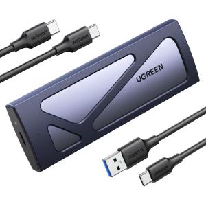 imageUGREEN SSD Enclosure ToolFree USB C External 10Gbps M2 NVMe to USB AdapterReader Supports M and BampampM Keys and Size 22302242 22602280 SSDs