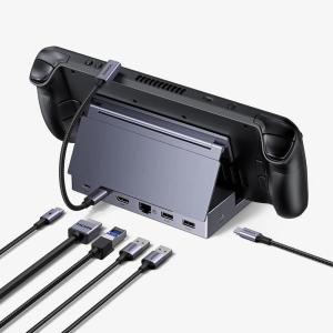 imageUGREEN Steam Deck Dock 6in1 4K120Hz HDMI 21 100W PD USBA ampamp USB C 30 Gigabit Ethernet Dock for Steam Deck ROG Ally Region Go MacBook