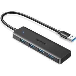 imageUGREEN USB 30 Hub 4 Ports USB A Splitter UltraSlim USB Expander for Mouse Keyboard Flash Drive U Disk Printer Compatible with Laptop Desktop PC Xbox PS5 and More05 feet