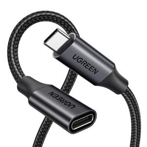 imageUGREEN USB C Extension 10Gbps USB 32 USBC Extension Cable 100W4K 60Hz Compatible with iPhone 1615 M3 MacBook ProAir iPad Air 2024 Galaxy S24 Ultra Switch Consoles etc Grey 1 mBlack