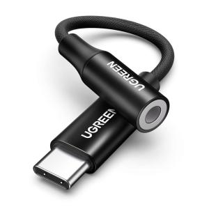 imageUGREEN USB C to 35mm Audio Adapter Type C to Headphone Aux Jack Dongle 24bit96kHz HiFi DAC Cable Cord Compatible with iPhone 17 16 Pro Max16 Plus iPad Galaxy S25 S24 Ultra Pixel 10 GreyBlack