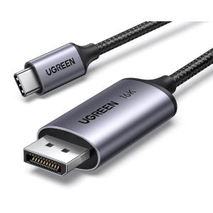 imageUGREEN USB C to DisplayPort 21 Cable 16K30Hz 8K120Hz 40Gbps Thunderbolt 43 to DisplayPort Cord Alu Braided Compatible iPhone 1716 Pro Max Galaxy S25 MacBook ProAir iPad Mac mini XPS 66FT66FT