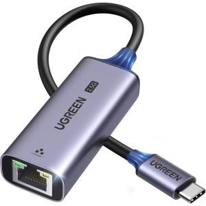 imageUGREEN USB C to Ethernet Adapter 25G Ethernet Adapter for Laptop Aluminum Type C Thunderbolt 43 Compatible to RJ45 Network Internet Compatible for NAS MacBook AirPro XPS iPhone 15 ProMax