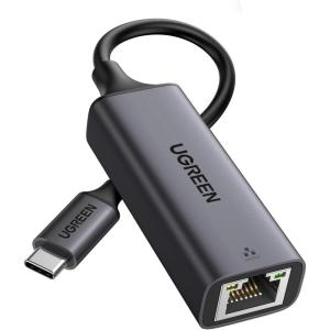 imageUGREEN USB C to Ethernet Adapter Plug and Play 1Gbps Ethernet Adapter Aluminum Case Thunderbolt 43 Compatible to RJ45 Network Dongle Compatible for MacBook ProAir iPhone 16 ProMax iPad XPSGrey