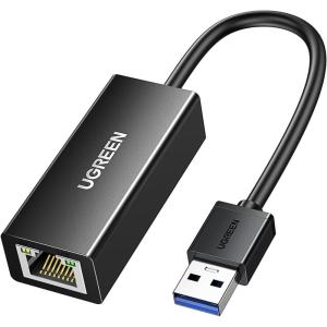 imageUGREEN USB to Ethernet Adapter 1000Mbps Plug and Play Ethernet Adapter with USB 30 Driver Free RJ45 LAN Network Dongle Compatible with Nintendo Switch Laptop PC MacBook Windows macOS LinuxBlack