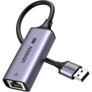 imageUGREEN USB to Ethernet Adapter 25Gb Ethernet Adapter Aluminum USB 30 to RJ45 Computer Network Internet LAN Dongle for Laptop Compatible for MacBook AirPro XPS Windows macOS