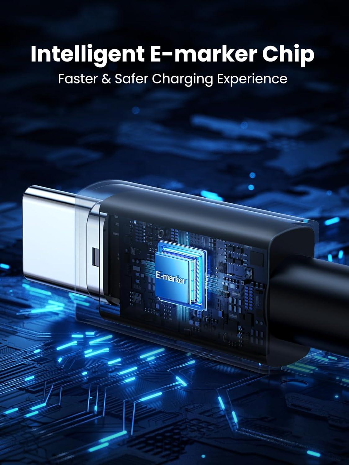 imageUGREEN 240W USB C Cable Fast Charging USB C Charger Cable Type C Cord Compatible with MacBook ProAir iPhone 1717 Pro17 Pro Max1614 Galaxy S25S25S24 iPad ProAirMini 6 33FT16FT