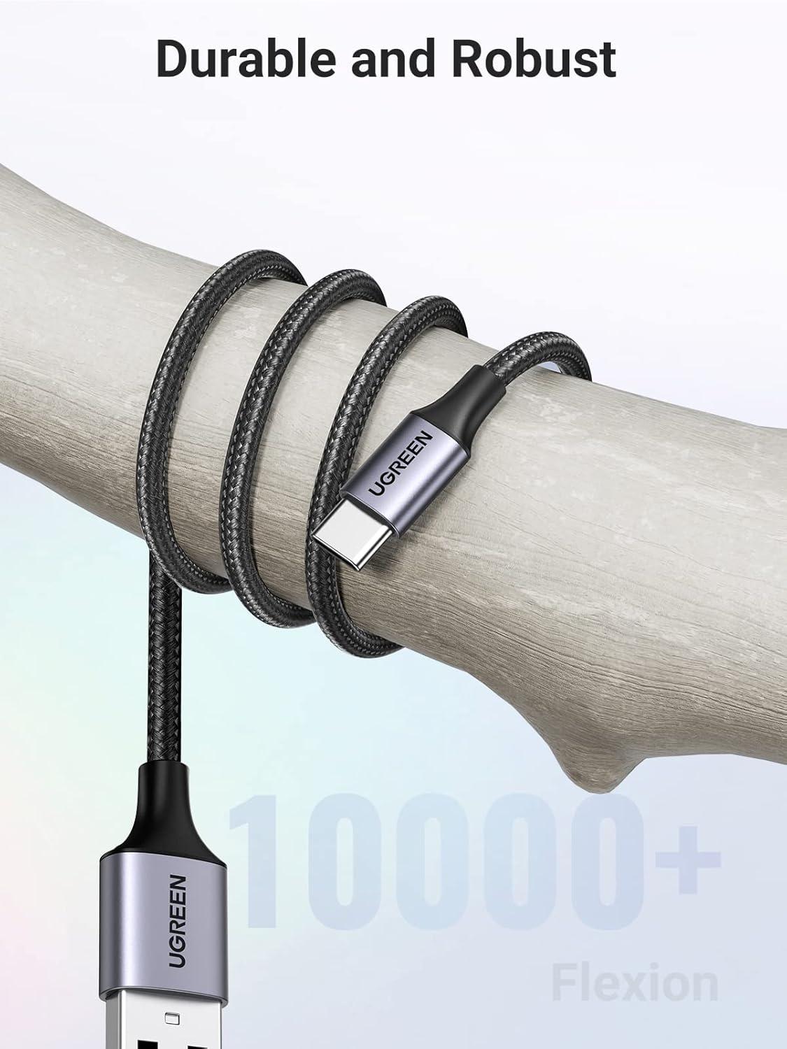 imageUGREEN USB to USB C Cable Car Carplay Cable USB A to Type C Cable Fast Charging Braided USB C Cord Compatible with iPhone 1616 Plus16 Pro15 Samsung Galaxy S24S23 Pixel 87 16FT16FT