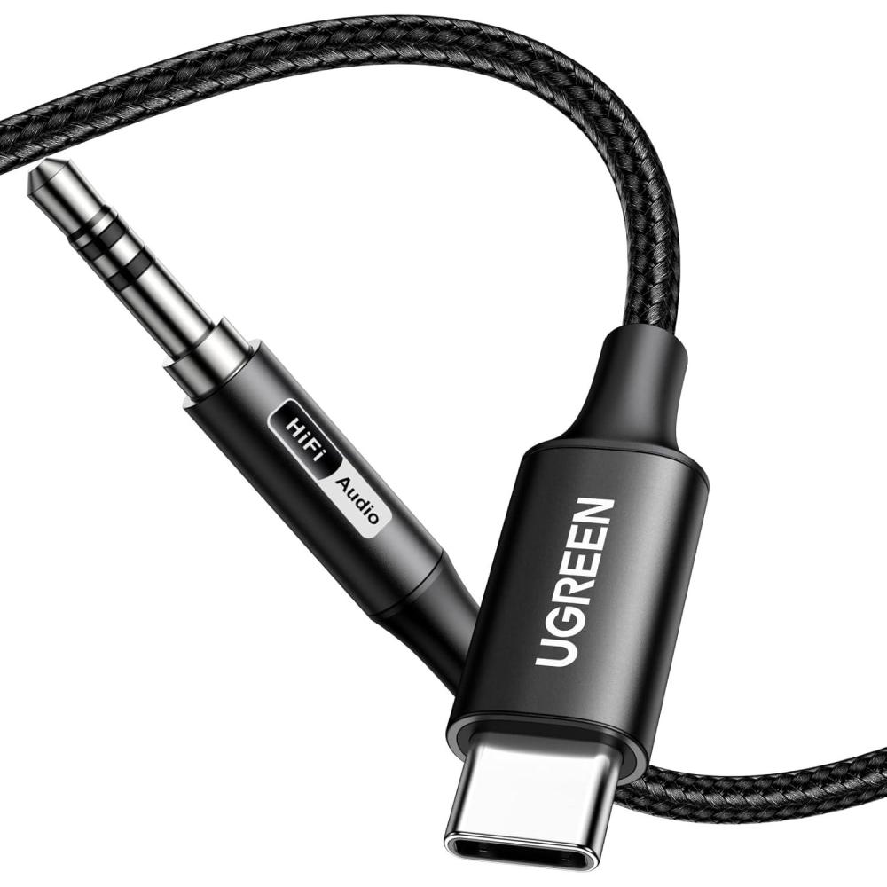 imageUGREEN USB C to Aux Type C to 35mm Audio Adapter HiRes 32bit384KHz Stereo Cord Headphone Male Car Auxiliary Cable Compatible with iPhone 17 16 15 Pro Max Galaxy S25 S24 Ultra iPad Pixel 10 33FT33FT