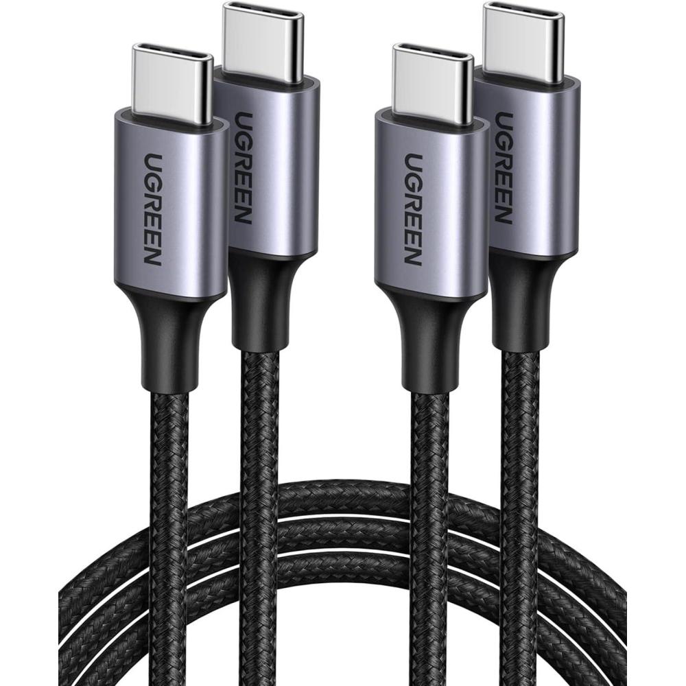 imageUGREEN USB C to USB C Cable 33FT 60W 2Pack USB C Cable Nylon Braided Type C Cord for iPhone 1716 Galaxy S25S24S22 Pixel 87 MacBook AirPro Dell XPS iPad ProMiniAir Switch Steam Deck66FT