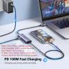 imageUGREEN 1080P 60FPS 2K30Hz Capture Card with 100W Power Delivery Type C to USBAC Video Capture Card USB 30 with UltraLow Latency for Streaming Compatible with Switch iPad Steam Deck iPhone 17