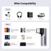 imageUGREEN 2 Pack USB C to 35mm Audio Adapter Type C Aux Headphone Jack DAC Stereo Mic HiFi Right Angle Dongle Compatible with iPhone 17 16 15 Pro Max16 15 Plus iPad Pro Galaxy S25 Ultra Pixel 9 GrayGray