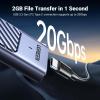 imageUGREEN 20Gbps M2 NVMe SATA SSD Enclosure Compatible with 10Gbps USB C External M2 Enclosure USB 32 Gen2 Support UASP Trim for MBM Key NVMe and SATA SSD in Size of 2230224222602280