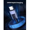 imageUGREEN 240W USB C Cable Fast Charging USB C Charger Cable Type C Cord Compatible with MacBook ProAir iPhone 1717 Pro17 Pro Max1614 Galaxy S25S25S24 iPad ProAirMini 6 33FT66FT