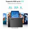 imageUGREEN 25quot Hard Drive Enclosure USB 30 to SATA III Adapter Supports 25 Inch SSD ampamp HDD 95mm 7mm External Hard Drive Enclosure with UASP Compatible with WD Seagate Toshiba Samsung Hitachi  BlackBlack