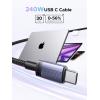 imageUGREEN 2Pack 240W USB C to USB C Cable Fast Charging USB C Cable for iPhone 17 Pro Max1614 Galaxy S25S25S24 Pixel 987 MacBook ProAir ThinkBook Dell XPS iPad ProAir Steam Deck 66FT10FT