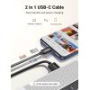 imageUGREEN 2Pack USB C Cable 3A Fast Charge USB A to Type C Cable Braided USB C Charger Cord Compatible with iPhone 1616 Plus16 Pro15 Samsung Galaxy A03sA10eA20A50A51S20LG G8G7 33ft Black