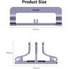 imageUGREEN 2Slot Vertical Laptop Stand Holder Desk Compatible with MacBook Pro Air Laptop Stand Desktop Adjustable Lenovo Ideapad Surface Book HP Notebook Dell Chromebook Up to 173 Inch Space Gray2Slot